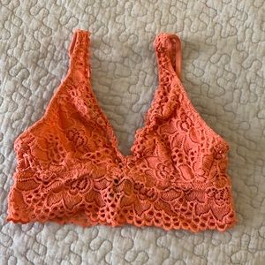 Lightly worn coral Aerie bralette
